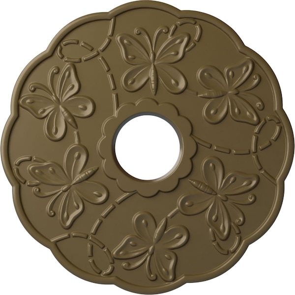 Ekena Millwork Terrones Butterfly Medallion (Canopies up to 3 7/8"), 17 7/8"OD x 3 7/8"ID x 1"P, Mississippi Mud CM17TSMMF - main